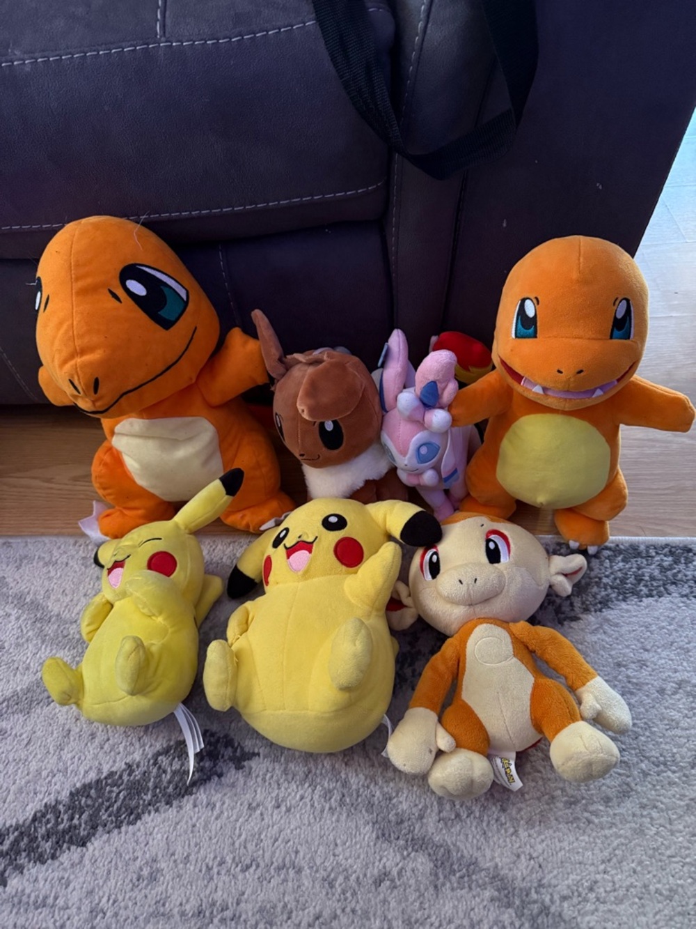 Pokemon Plush Bundle - Orange & Yellow Charizards, Pikachu, Eevee and Friends